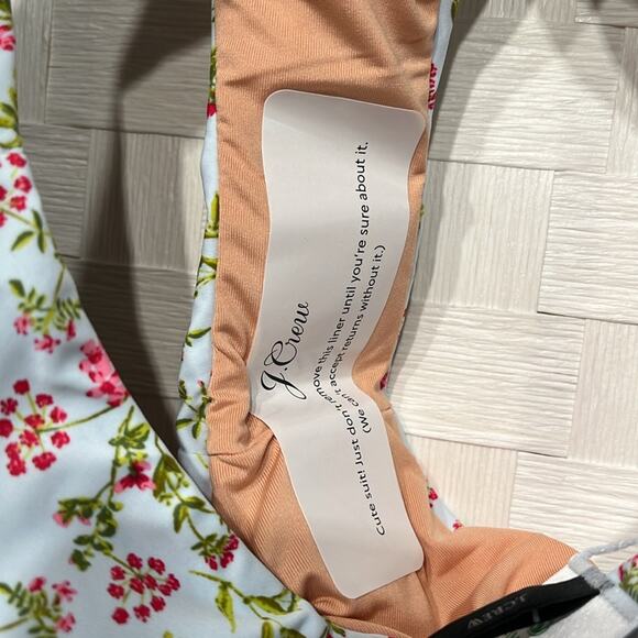 J. Crew Womens Curved Waist Cheeky Bikini Bottoms In Cloud Meadow Floral Size M - Picture 10 of 15